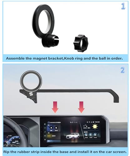Car Phone Holder for 2024 2025 2026 Toyota Land Cruiser LC250 Accessories (for 2024-2025 Land Cruiser LC250 (8/12.3 Inch))