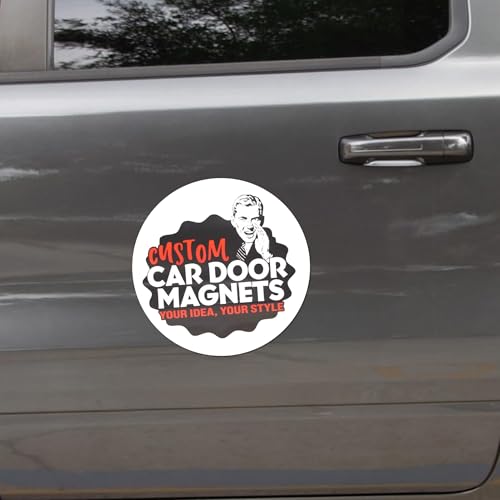 Custom Car Magnet Signs for Advertising and Promotion (12" Round)
