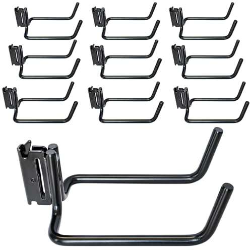 10-Pack E-Track Double J Hooks, 5.5-Inch Deep x 4-Inch Wide (5.5" Deep 4" Wide - 10P)
