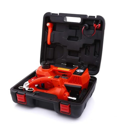 Electric Car Jack 5 Ton 12V Floor Jack (Red Jack+Portable Wrench)