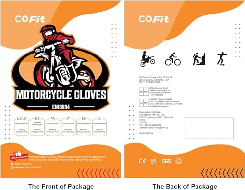 Motorcycle Gloves Breathable (Black / XX-Large)