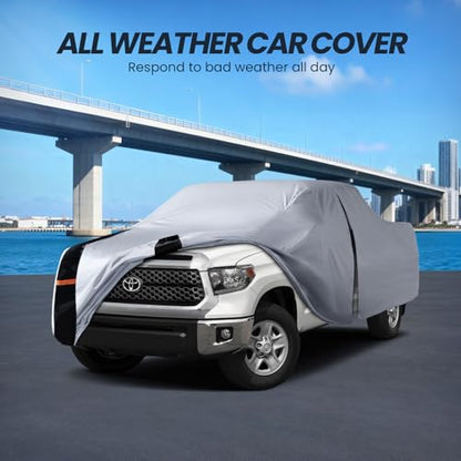 Multi Layer Toyota Tundra Truck Cover (W.Fit Tundra(2021-2026) Double/CrewMax Cab SB / White Truck Cover)