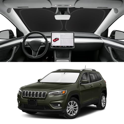 Custom Fit Windshield Sun Shade for Jeep Cherokee 2014 (for 2014-2023 Jeep Cherokee)