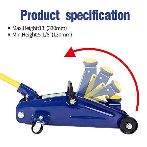 AAIN 2 Ton Hydraulic Floor Jack (2 ton / Blue)