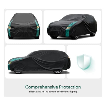 Jeep Wrangler Car Cover 4 Door Fits Sahara Rubicon Unlimited Sport JK JL. Jeep Wrangler Car Cover 4 DR for All Weather (One-green / 4 Fit Jeep Wrangler 4 Door)