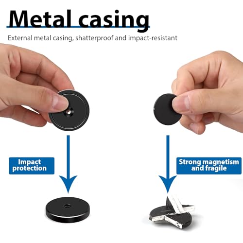 Magnets Heavy Duty Neodymium Strong Magnet Imanes Fuertes 12 Pack (Black / 110lb-Mix-12p)