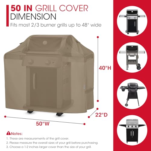 Grill Cover Heavy Duty Waterproof (50 Inch)