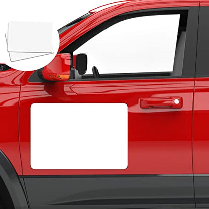 Set of 2 Blank Car Door Magnet Sticker (18x12 inch White (2 PACK) / White)