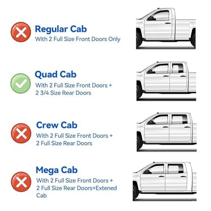 Window Visors Rain Guards for 2009 (2009-2018 ram 1500 quad cab)