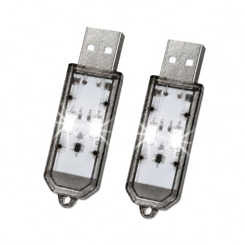 2PCS Mini USB LED Lights (White)