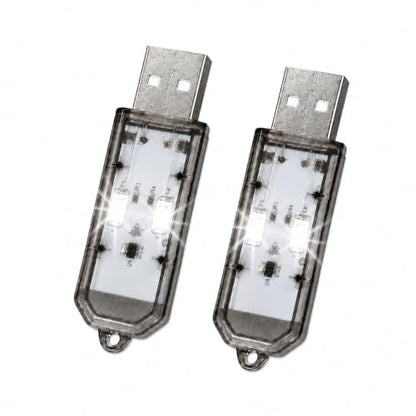 2PCS Mini USB LED Lights (White)