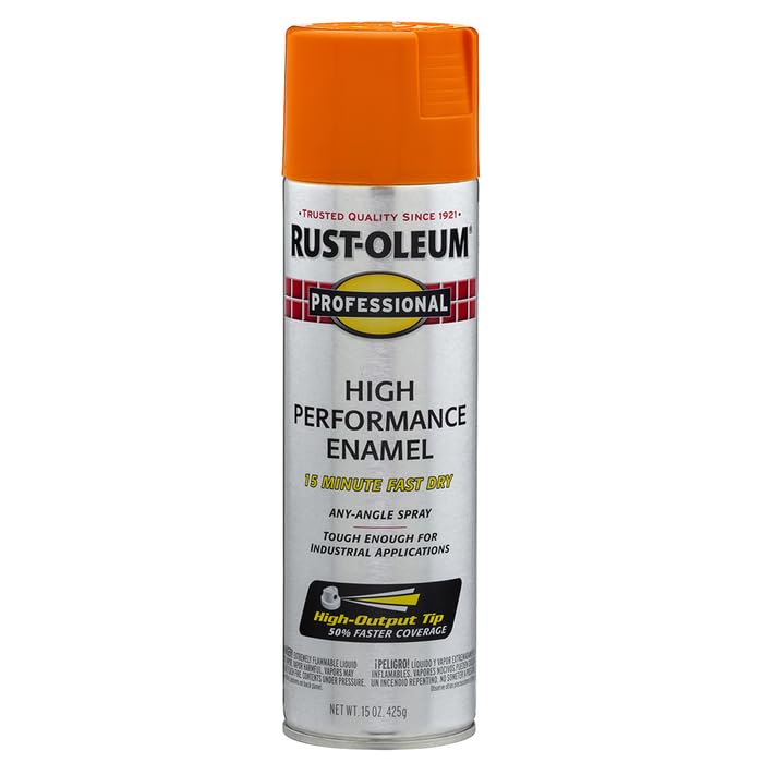 Professional High Performance Gloss Safety Orange Spray Paint (Gloss Safety Orange / 15 Ounce (Pack of 6))
