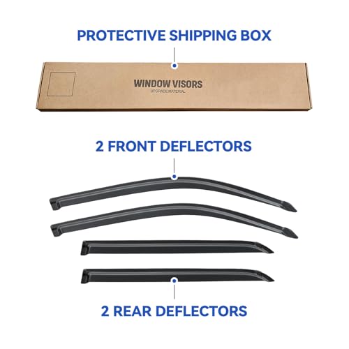 Window Visors Rain Guards for 2001 (2001-2007 Toyota Sequoia)