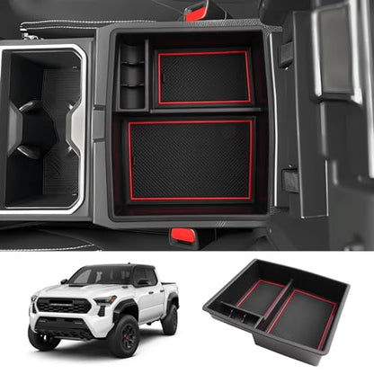 2025 2026 Tacoma Center Console Organizer Fit for 2024 2025 2026 Tacoma Accessories Armrest Storage Box Armrest Organizer Insert Tray Armrest Console Organizer