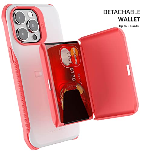 EXEC Wallet iPhone 14 Pro Max Case for Women with MagSafe Magnetic Credit Card Holder Supports Mag Safe Accessories (iPhone 14 Pro Max / Pink)