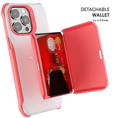 EXEC Wallet iPhone 14 Pro Max Case for Women with MagSafe Magnetic Credit Card Holder Supports Mag Safe Accessories (iPhone 14 Pro Max / Pink)