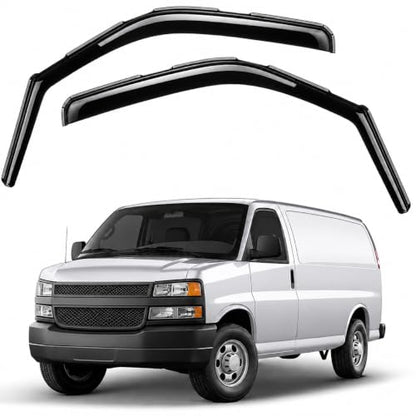 Window Deflectors Smoke Tinted In (For Express Van 96-26 2500/3500)