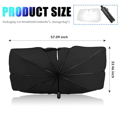 Car Windshield Sun Shade (Silver)