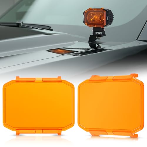 4 Inch R4 Series Square Offroad 2300K Dark Amber Protective Cover (4 inch Amber Cover)