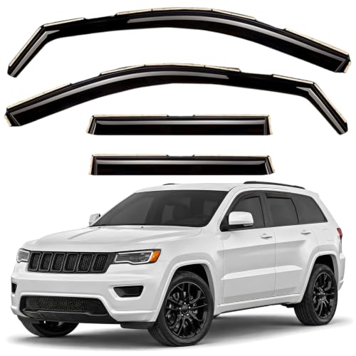 Window Deflectors Smoke Tinted in (For Grand Cherokee 11-21)