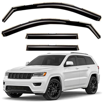 Window Deflectors Smoke Tinted in (For Grand Cherokee 11-21)