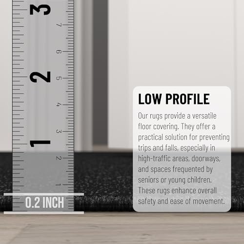 3x10 Hallway Runner Rug (Solid Black)