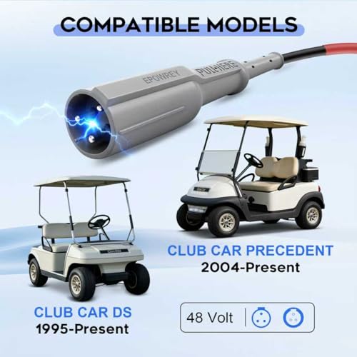 15 AMP 48 Volt Golf Cart Battery Charger for Club Car 3 (Red)