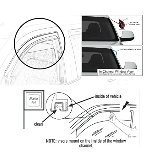 Rain Guards Compatible with Jeep Grand Cherokee L 2021 (for Inchannel Grand Cherokee L 2021-2024)