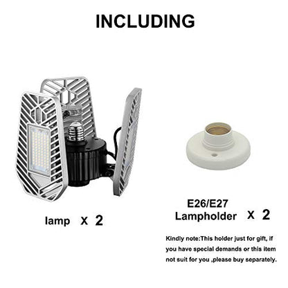 2 Pack Deformable LED Garage Ceiling Lights (2-pack)
