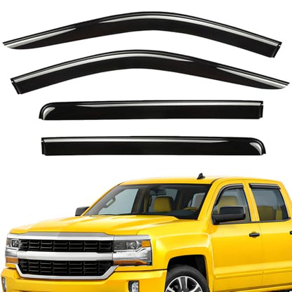 Extra Durable Window Deflectors Tape (For Chevy Silverado 14-18 1500/2500/3500)