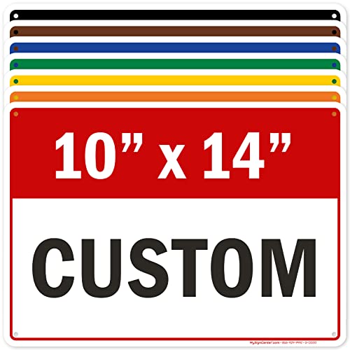 Custom Sign Custom Sign for Business (Header - Horizontal / 10x14 - Aluminum)
