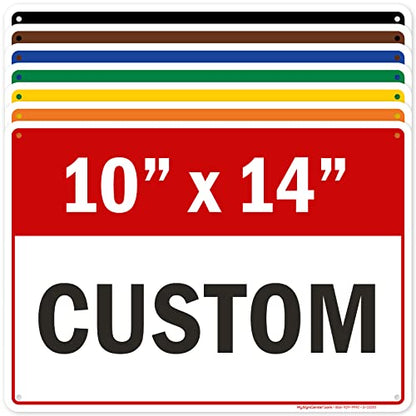 Custom Sign Custom Sign for Business (Header - Horizontal / 10x14 - Aluminum)