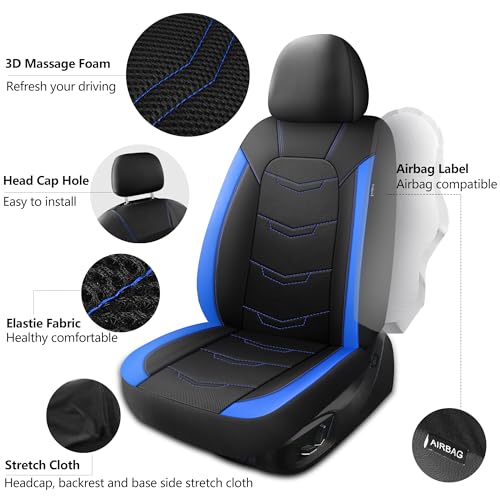 Front Car Seat Cover (N2 Black Blue / Front Seat)