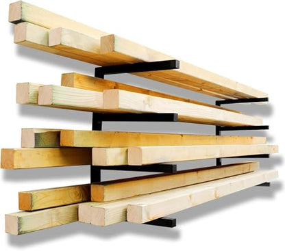 Heavy Duty Lumber Storage Rack Wall Mount (4 level)