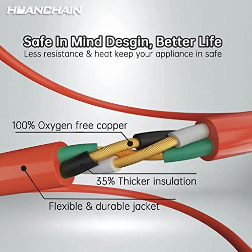 Indoor Outdoor Orange Extension Cord 75 FT Waterproof 16 (75 FT / 16/3 Extension Cord / Orange)