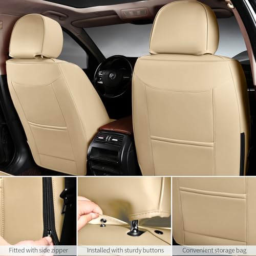 Car Seat Covers Full Set (5 Pack / Beige)
