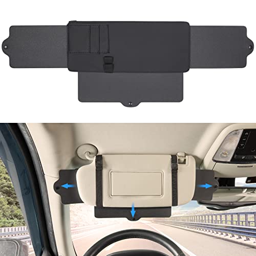 Car Sun Visor Sunshade Extender (Black / 1 Pack)