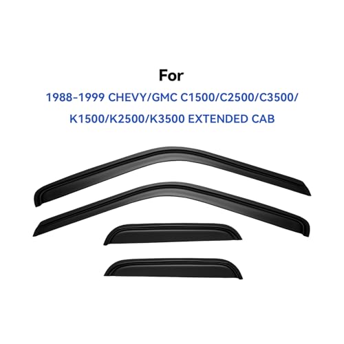 Window Visors Rain Guards for 1988 (1988-1999 Chevy/GMC C/K Extended Cab)