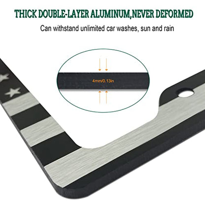 American Flag License Plate Frames (Black - 2 Pack)