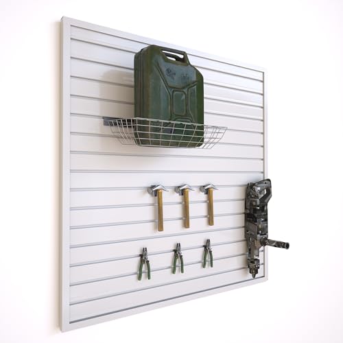 Slatwall Panel Wall Storage Systems (4x4ft / White)