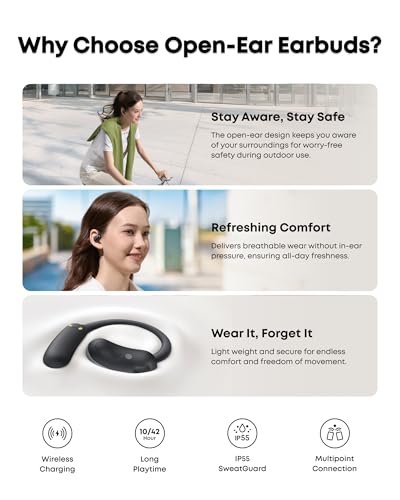 AeroFit 2 by Anker Open Ear Earbuds (Black / Standard / Standard)