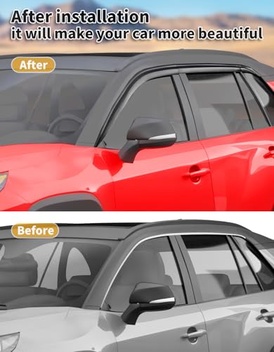 Tape On Window Visors Rain Guards for Toyota RAV4 2019 (Fit for 2019-2025 Toyota RAV4)