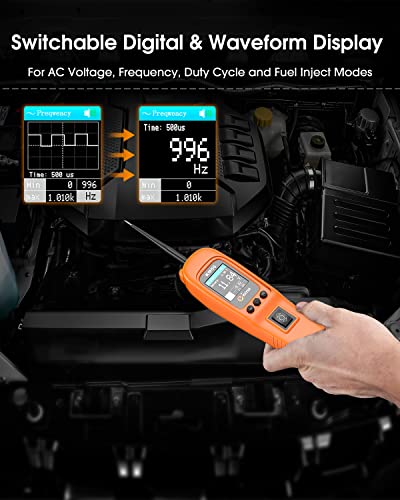 KM50 Power Circuit Probe & Automotive Circuit Tester with Live Waveform (Orange)