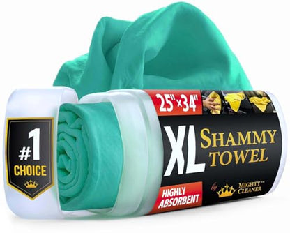 XL Shammy Towel for Car (Mint / 1 Pack (25" x 34"))