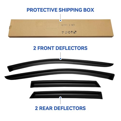 Window Visors Rain Guards for 2007 (2007-2014 Ford Edge)