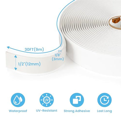 Butyl Tape White 1 (White / 1/2" x 30' x 1/8")