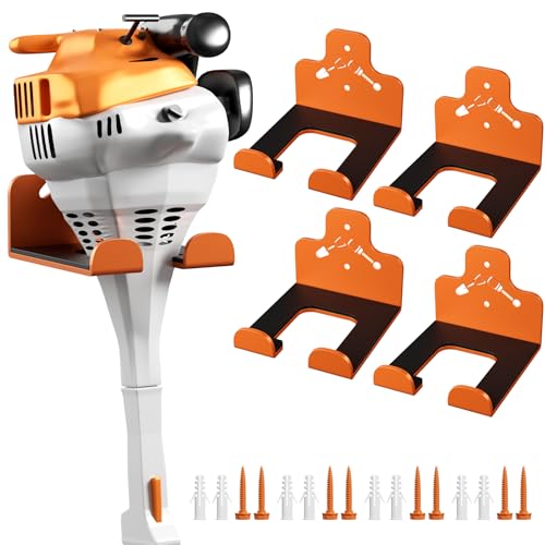 Garage Storage Trimmer Rack (Orange 4 Packs)