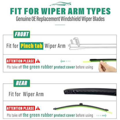 Windshield Wiper Blade Replacement for Porsche Cayenne VW Touareg (26" 26" 13")