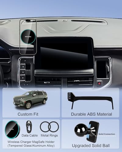 Magnetic Charger Phone Mount for Chevy Tahoe (Magnetic Wireless Charger / Tahoe 2021-2024 (10.2 inch screen))