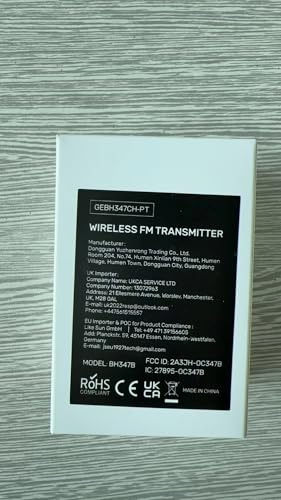 Upgraded V5.3 FM Bluetooth Transmitter (Black)